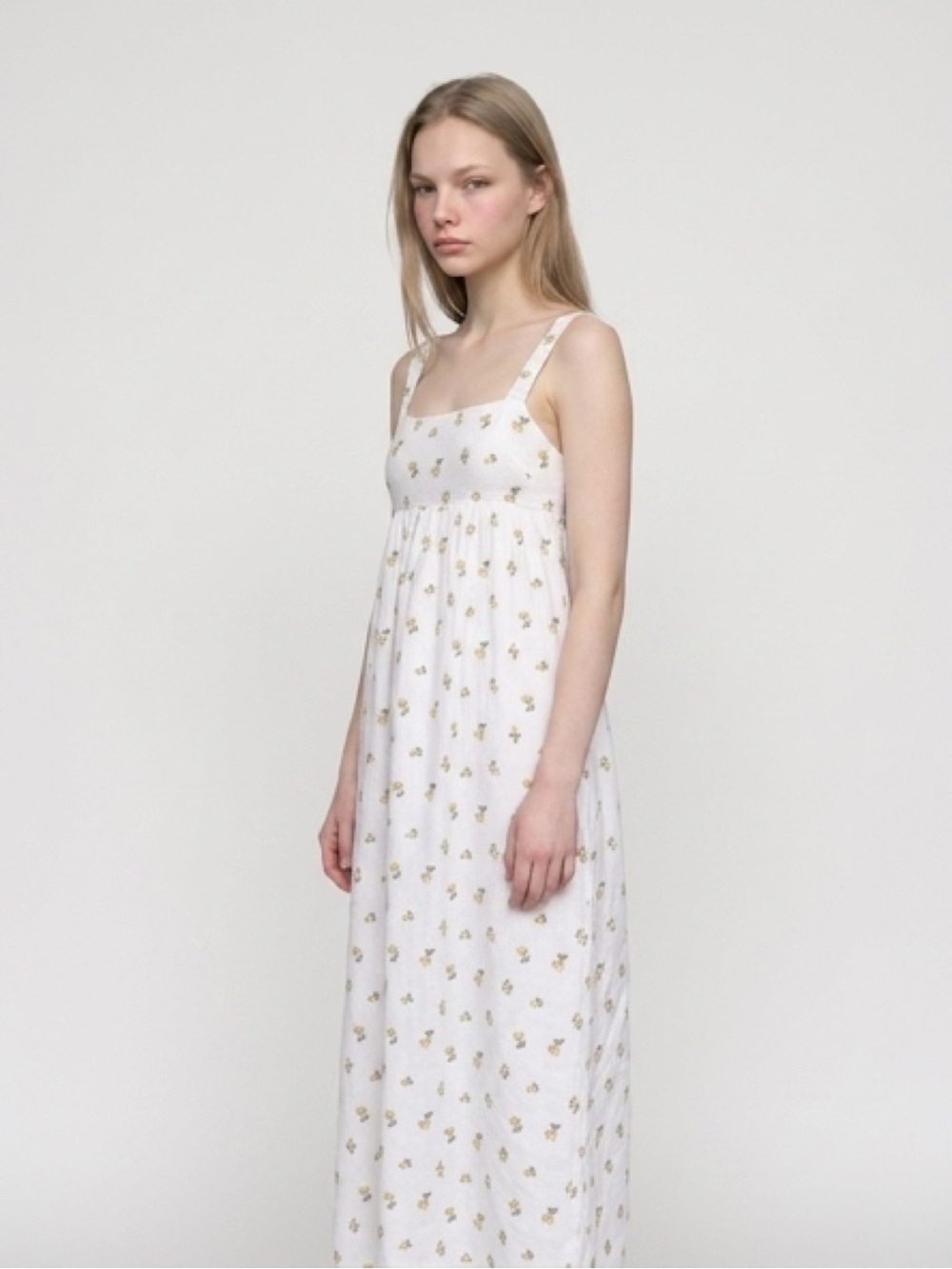 REFORMATION TANA FLORAL LINEN MAXI DRESS SMOCKING RUCHED STRAPS BOHO EUROSUMMER - Picture 3 of 15